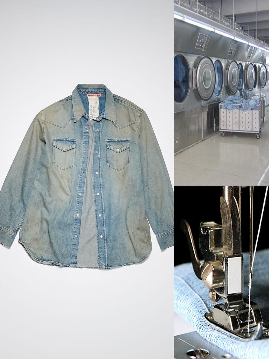 Mens Denim Button-Up Shirt  |  Shirts Clothing Mens