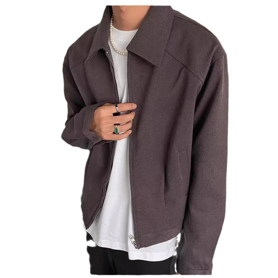 Mens Twill Zipper Overshirt Jacket  |  Outerwear Clothing Mens