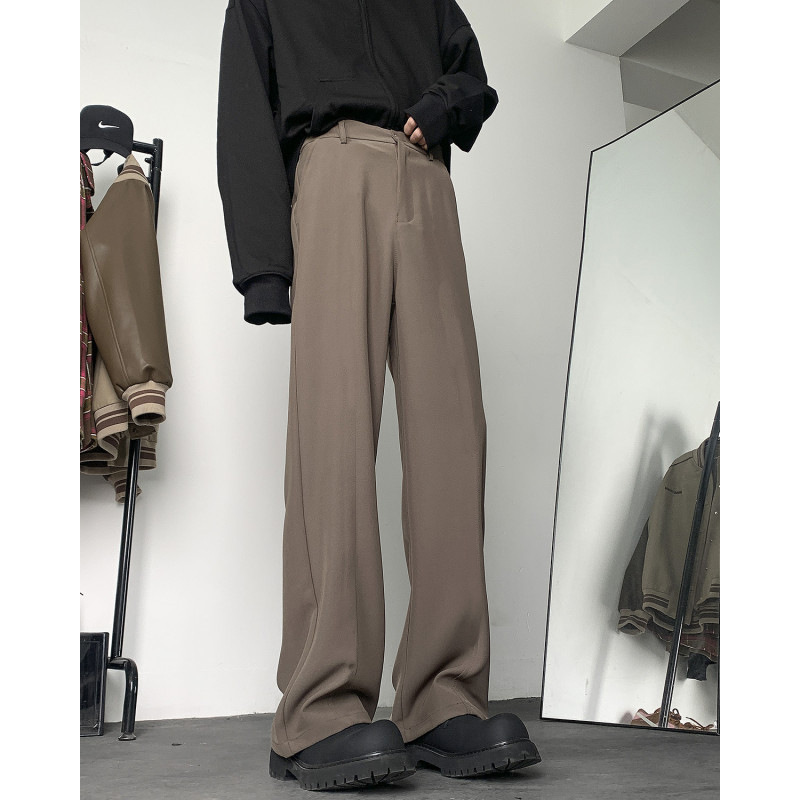 Mens Wool Blend Trousers  |  Trousers Clothing Dark navy