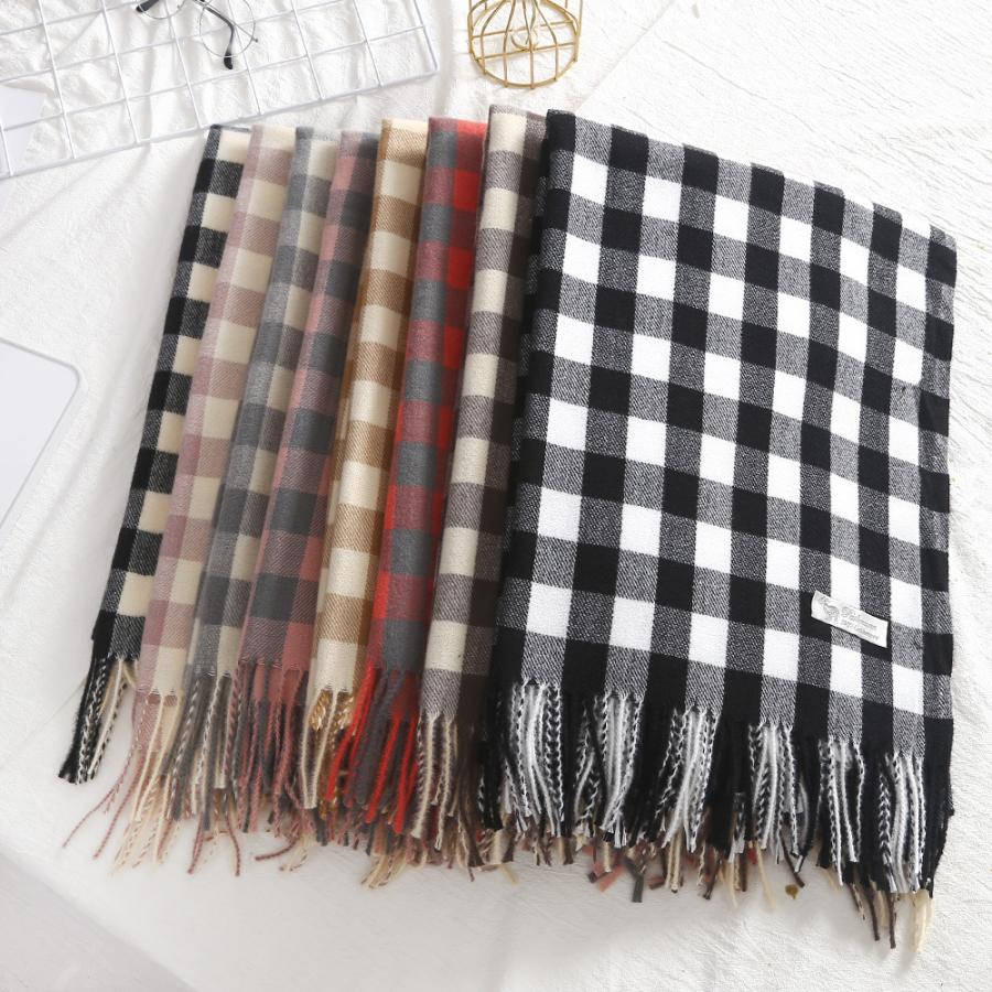 Womens Check Logo Scarf  |  Scarves Scarves Carbon grey