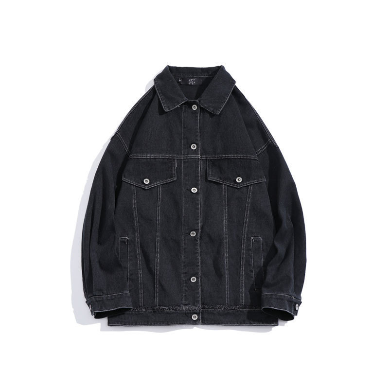 Womens Denim Jacket – Oversized Unisex Fit  |  Outerwear Clothing Black