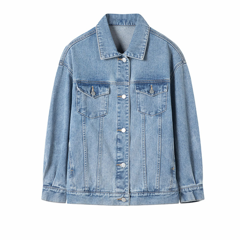 Womens Denim Jacket – Oversized Unisex Fit  |  Outerwear Clothing Light blue