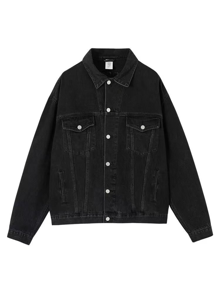 Womens Denim Jacket – Oversized Unisex Fit  |  Outerwear Clothing Black