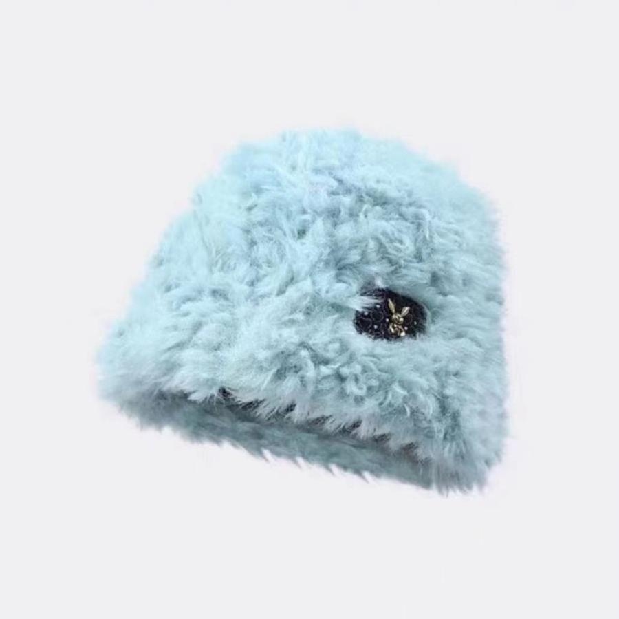 Womens Fluffy Square Beanie  |  Hats Hats Hats