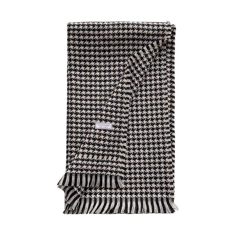 Womens Houndstooth Scarf  |  Scarves Scarves Black