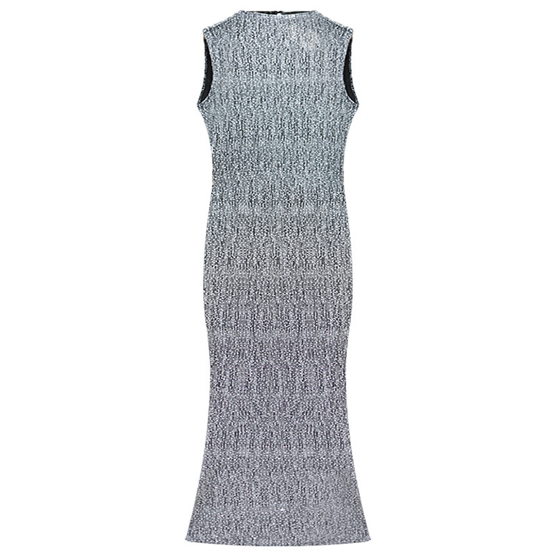 Womens Jacquard Knit Dress Runway Show  |  Dresses Clothing Dark grey