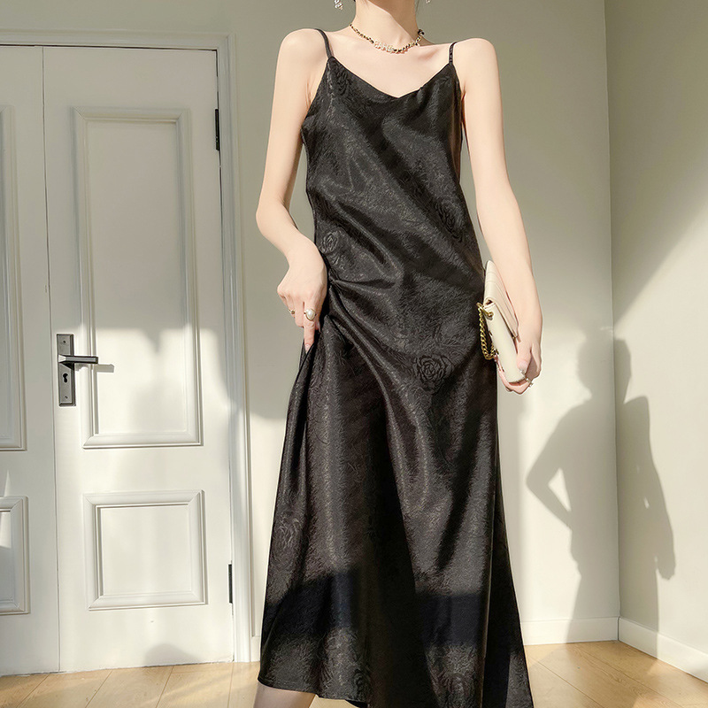 Womens Satin Dress  |  Dresses Clothing Black