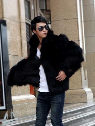 Womens Shearling Fur Coat Runway Show  |  Outerwear Clothing Dark brown