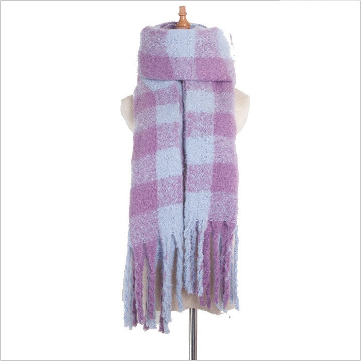 Womens Stripe Alpaca Scarf – Narrow  |  Scarves Scarves Bright pink