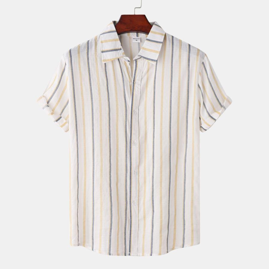 Womens Stripe Button-Up Shirt Unisex  |  Shirts & Blouses Clothing Blue