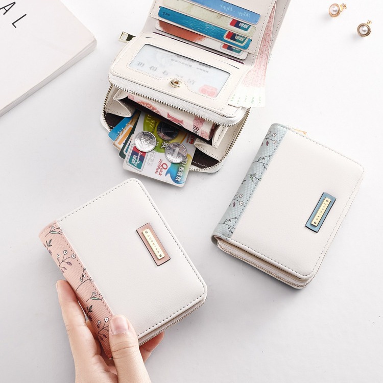 Womens Zip Leather Wallet  |  Small Leather Goods Shoes & Accessories Pastel pink