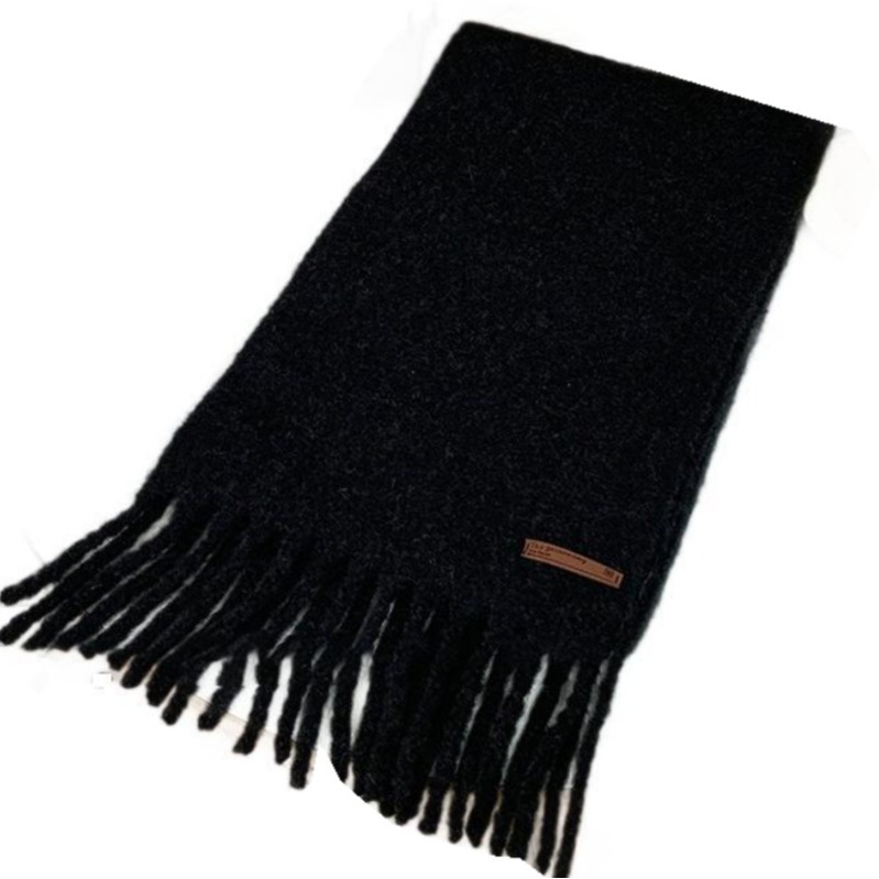 Womens Fringe Wool Scarf – Skinny  |  Scarves Scarves Khaki green